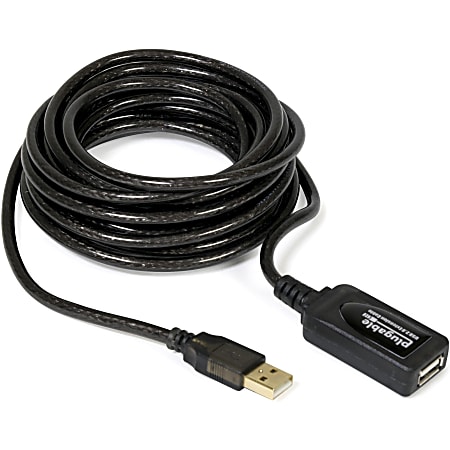 Plugable 5 Meter (16 Foot) USB 2.0 Active Extension Cable - Type A Male to A Female, Driverless