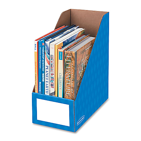 Bankers Box® Magazine Holder, 6"H x 11 3/4"W x 12 3/4"D, Blue, Pack Of 3