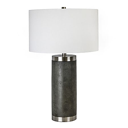 LumiSource Cylinder Contemporary Table Lamp, 26-1/2"H,