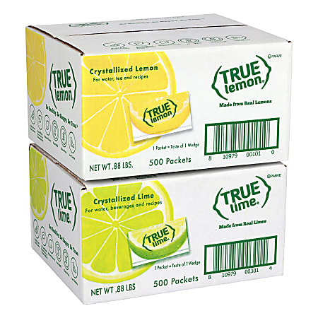 True Lime and True Lemon Variety Pack, 0.8mL, Pack Of 1,000 Packets