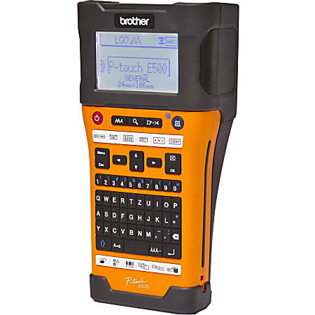 Brother Industrial Handheld Labeling Tool w/ Auto Cutter & Computer Connectivity - Thermal Transfer - 180 dpi - Tape, Label, Heat Shrink Tubing - 0.14", 0.24", 0.35", 0.47", 0.71", 0.94" - LCD Screen - Power Adapter, Battery - Lithium Ion