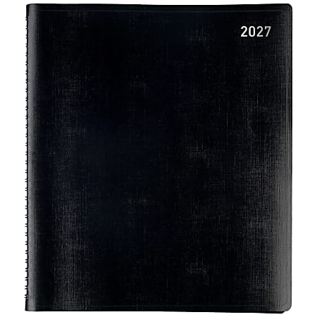 Office Depot Brand Monthly Planner, 9" x 11", Black, January 2027 to January 2028, OD71060027