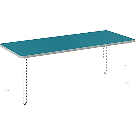 HON® Build Rectangular Table Top, 1 3/16"H x 60"W x 24"D, Blue Agave