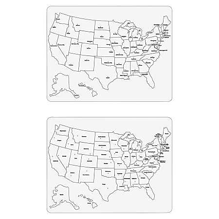 Creativity Street Large USA Map Whiteboard - 23.6" Width x 18" Height