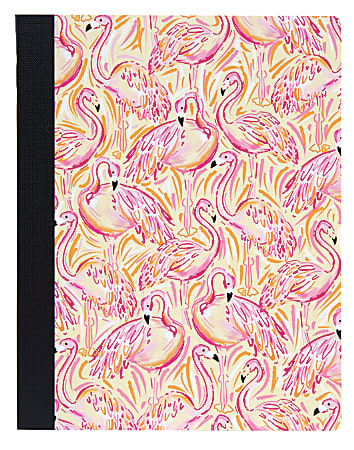 Divoga® Composition Notebook, Tropical Punch Collection, College Ruled, 160 Pages (80 Sheets), Flamingoes