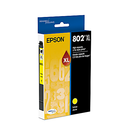 T802XL420-S (802XL) DURABrite Ultra High-Yield Ink, 1,900 Page-Yield, Yellow T802XL420-S (802XL) DURABrite Ultra High-Yield Ink, 1,900 Page-Yield, Yellow