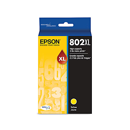 Epson® 802XL DuraBrite® Ultra High-Yield Yellow Ink Cartridge,