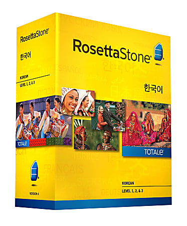 Rosetta Stone® Korean Version 4 Levels 1, 2 And 3 Set, For 5 PC/Apple® Mac® Users, Traditional Disc