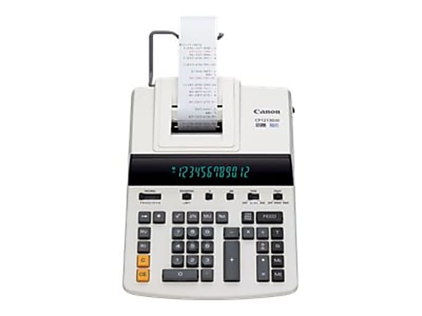 Canon CP1213DIII Desktop Printing Calculator - Dual Color Print - Dot Matrix - 4.8 lps - Ergonomic Design, Independent Memory, Item Count - 9933B001
