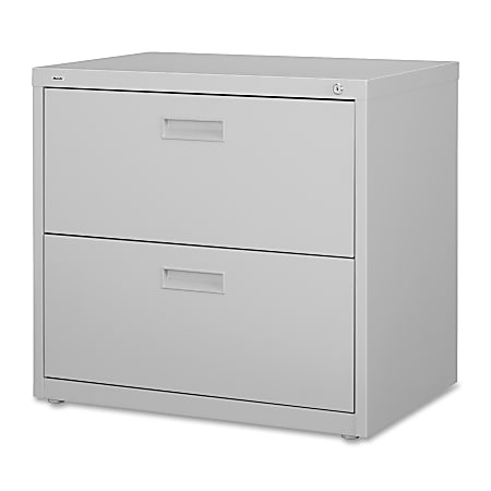 Lorell® 30"W x 18-5/8"D Lateral 2-Drawer File Cabinet, Light Gray