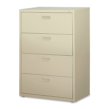 Lorell® 19&quot;D Lateral 4-Drawer File Cabinet, Putty