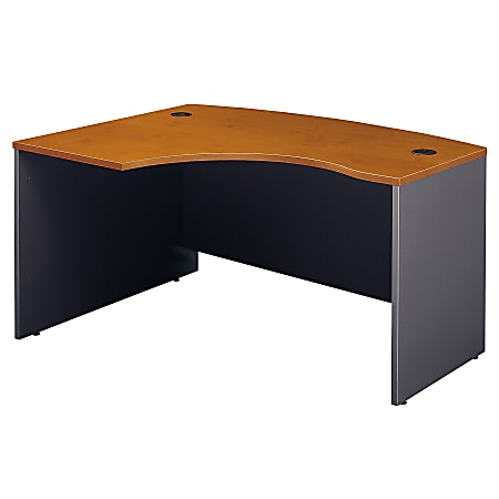 Bush Business Furniture Components L Bow Desk Left Handed, 60"W x 43"D, Natural Cherry/Graphite Gray, Premium Installation