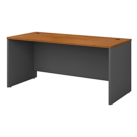 Bush Business Furniture Components Office Desk 66"W x 30"D, Natural Cherry/Graphite Gray, Premium Installation