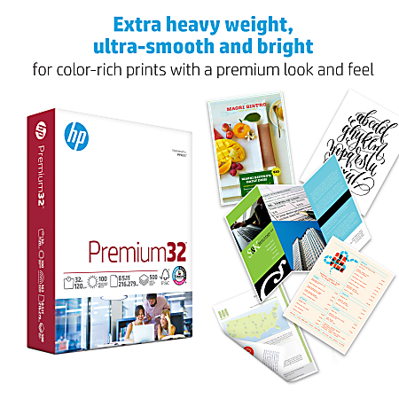 HP Premium32 Copy Paper Smooth Letter Size 8 12 x 11 32 Lb Ream Of