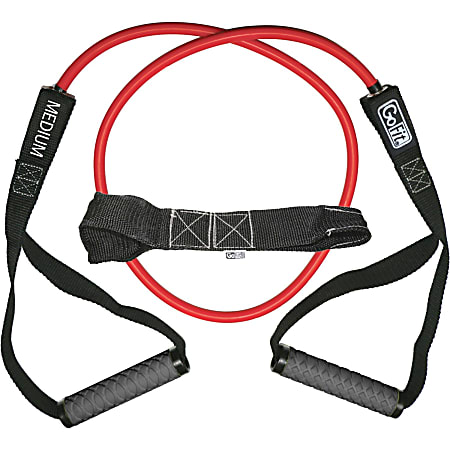 GoFit Pro-Grade Power Tubes with Handles (Red/30 Lbs.) - Red - Rubber