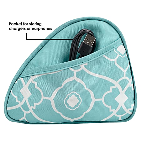 LapGear Designer Tablet Pillow 12 x 7 14 Aqua Trellis Office Depot
