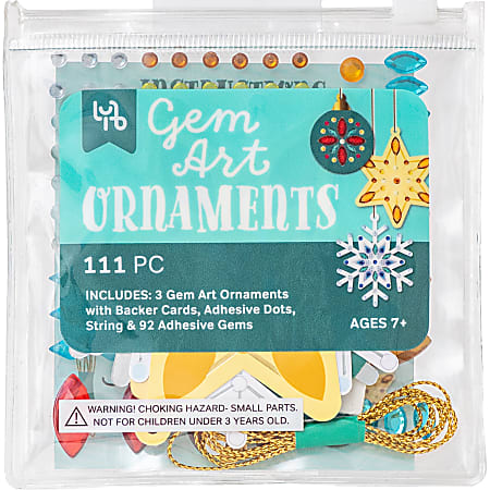 Little Yellow Bicycle Mini Holiday Craft Kit, Gem Art
