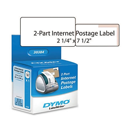 DYMO® LabelWriter® 30384 Fluorescent Internet Postage Labels, 2-Part, For First Class And Express Mail