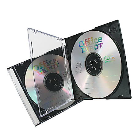 Office Depot® Brand Slim CD Jewel Cases, Black, Pack Of 100