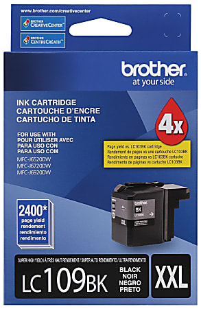 Brother® LC109 Black Super-High-Yield Ink Cartridge, LC109BK, LC109BKS