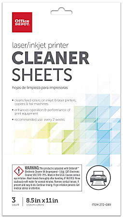 Office Depot® Brand Brand Laser/Inkjet Printer Cleaner Sheets