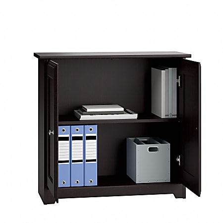 Bush Furniture Cabot Small Storage, Small Shelving Unit With Doors
