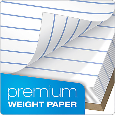 TOPS Docket Writing Tablet 5 x 8 Jr. Legal Rule White 50 Sheets Per Pad ...