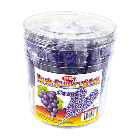 Espeez Rock Candy Sticks, 7", Purple Grape, Pack