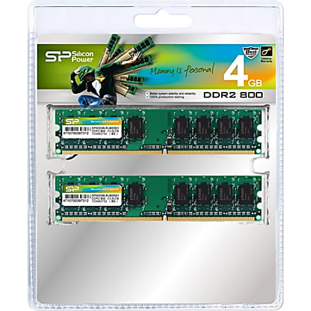 Silicon Power DDR2 240 Pin Long-DIMM DDR2 800 PC2 6400 Dual Channel Kit