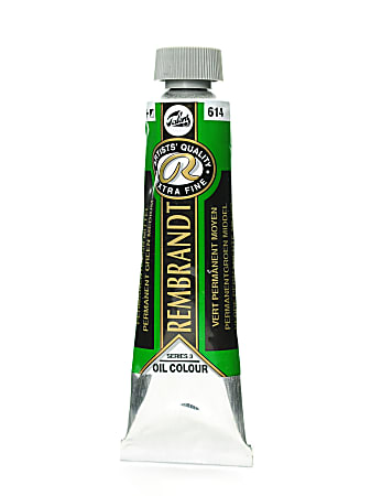 Rembrandt Artist's Oil Colors, 40 mL, Permanent Green Medium, 614