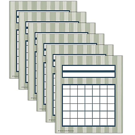 Teacher Created Resources Incentive Charts, 5-1/4" x 6", Classroom Cottage, All Ages, 36 Charts Per Pack, Bundle Of 6 Packs
