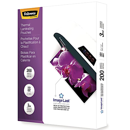 Fellowes® ImageLast™ Thermal Laminating Pouches, Letter, 9