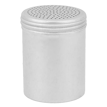 Hoffman Coarse Aluminum Salt And Pepper Shakers, Silver, 10 Oz, Pack Of 12 Shakers