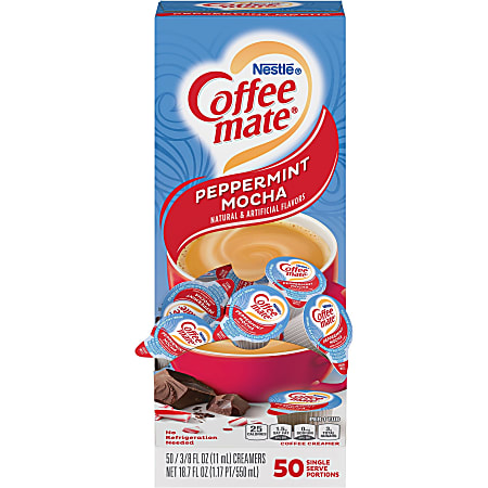 Nestlé® Coffee-mate® Liquid Creamer, Peppermint Mocha Flavor, 0.38 Oz Single Serve x 50