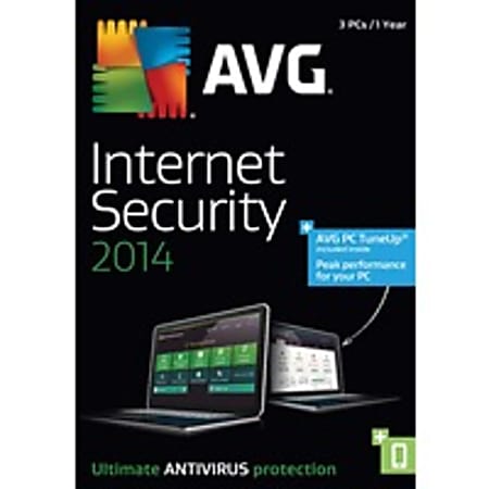 AVG Internet Security + PC TuneUp 2014, 3-User 1-Year, Download Version