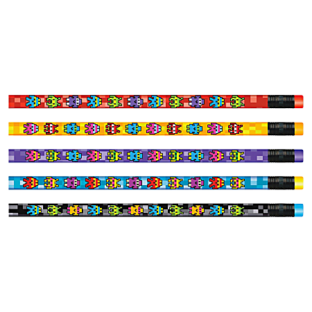Moon Products Aliens Motivational Themed Pencils - #2 Lead - Assorted Barrel - 1 Dozen