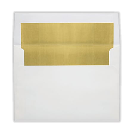 LUX Invitation Envelopes, A8, Peel & Press Closure, Gold/White, Pack Of 250