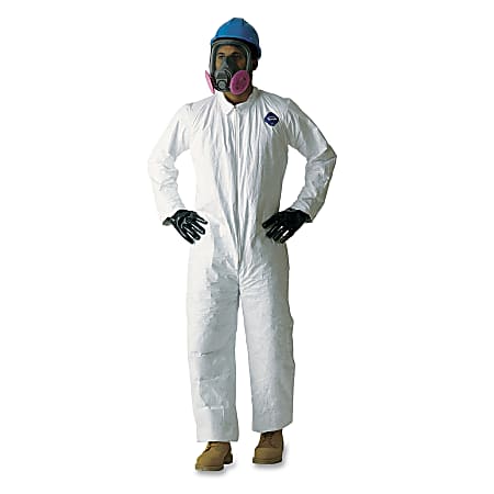 DuPont™ Tyvek® TY120S Protective Overalls, Large, White, Carton Of 25