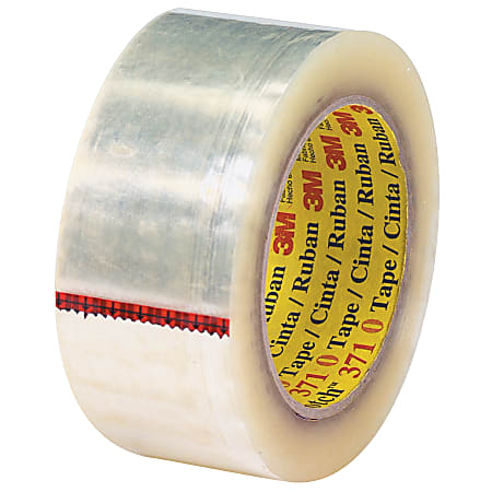 3M® 371 Carton Sealing Tape, 2" x 110 Yd., Clear, Case Of 36