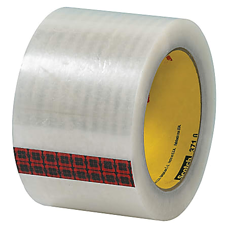 3M® 371 Carton Sealing Tape, 3" x 110 Yd., Clear, Case Of 24
