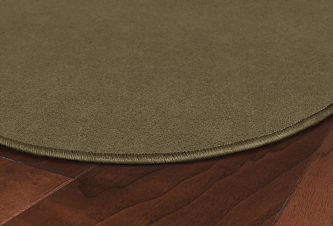 Flagship Carpets Americolors Rug, Oval, 4' x 6', Almond