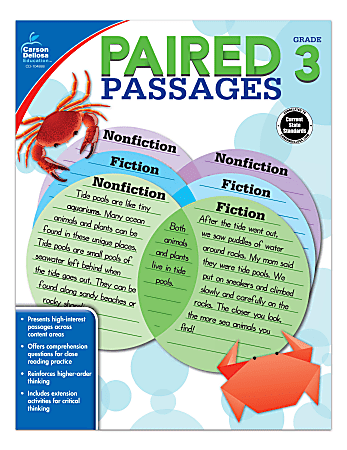 Carson-Dellosa™ Paired Passages Workbook, Grade 3
