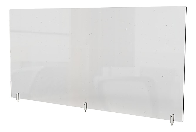 Ghent Partition Extender, With Screws, 24"H x 48"W x 13/16"D, Clear