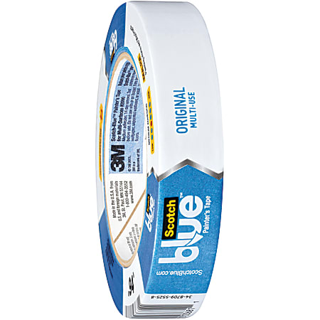 Scotch® 2090 Long Mask™ Weatherable Masking Tape, 3" Core, 1" x 60 Yd., Blue, Case Of 12