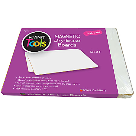 Dowling Magnets® Unframed Dry-Erase Whiteboards, 9" x