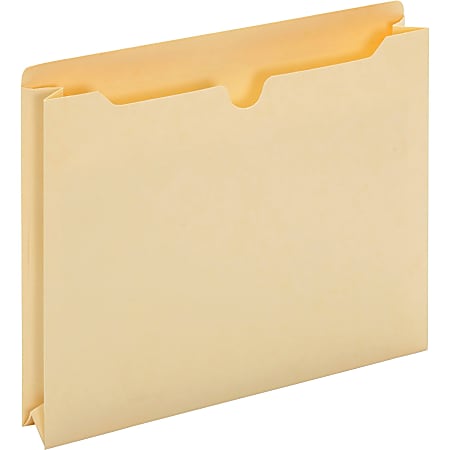 Pendaflex Letter Recycled File Jacket - 8 1/2" x 11" - 500 Sheet Capacity - 2" Expansion - Top Tab Location - Manila - Manila - 100% Recycled - 50 / Box