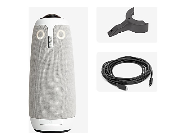Owl Labs Meeting Owl 3 - Premium Pack - conference camera - color - 1920 x 1080 - 1080p - audio - wireless - Wi-Fi - USB-C - with Owl Care and Owl Lock Adapter