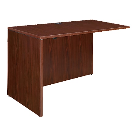 Lorell&reg; Essentials 42"W Reverse Desk Return Shell, Mahogany