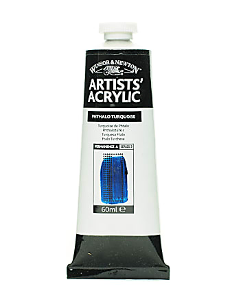 Winsor & Newton Professional Acrylic Colors, 60 mL, Phthalo Turquoise, 586, Pack Of 2