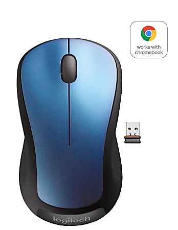 Logitech M310 Wireless Optical Mouse Peacock Blue - Office Depot